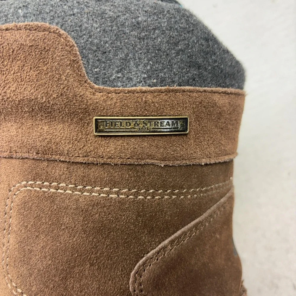 Field & Stream Snow Boots Mens Size 9 Brown Leather Thinsulate 600g FASCWMPB18